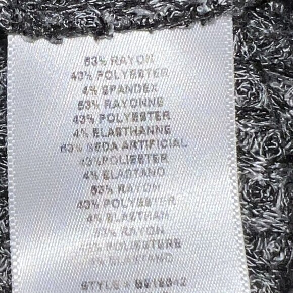 Anthropologie Eri + Ali Bronte Mock Neck Tiered Sweater Small Gray Babydoll - Picture 9 of 11